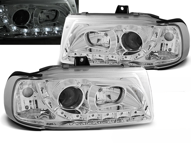 FARI ANTERIORI DAYLIGHT CHROME per SEAT IBIZA/CORDOBA/POLO VARIANT, BERLINA 10.93-08.99
