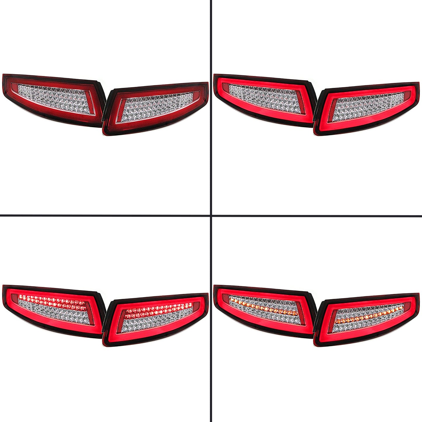 💫ART.4221 Fari Posteriori LED (rosse trasparenti) per Porsche 911 997  04-08💫