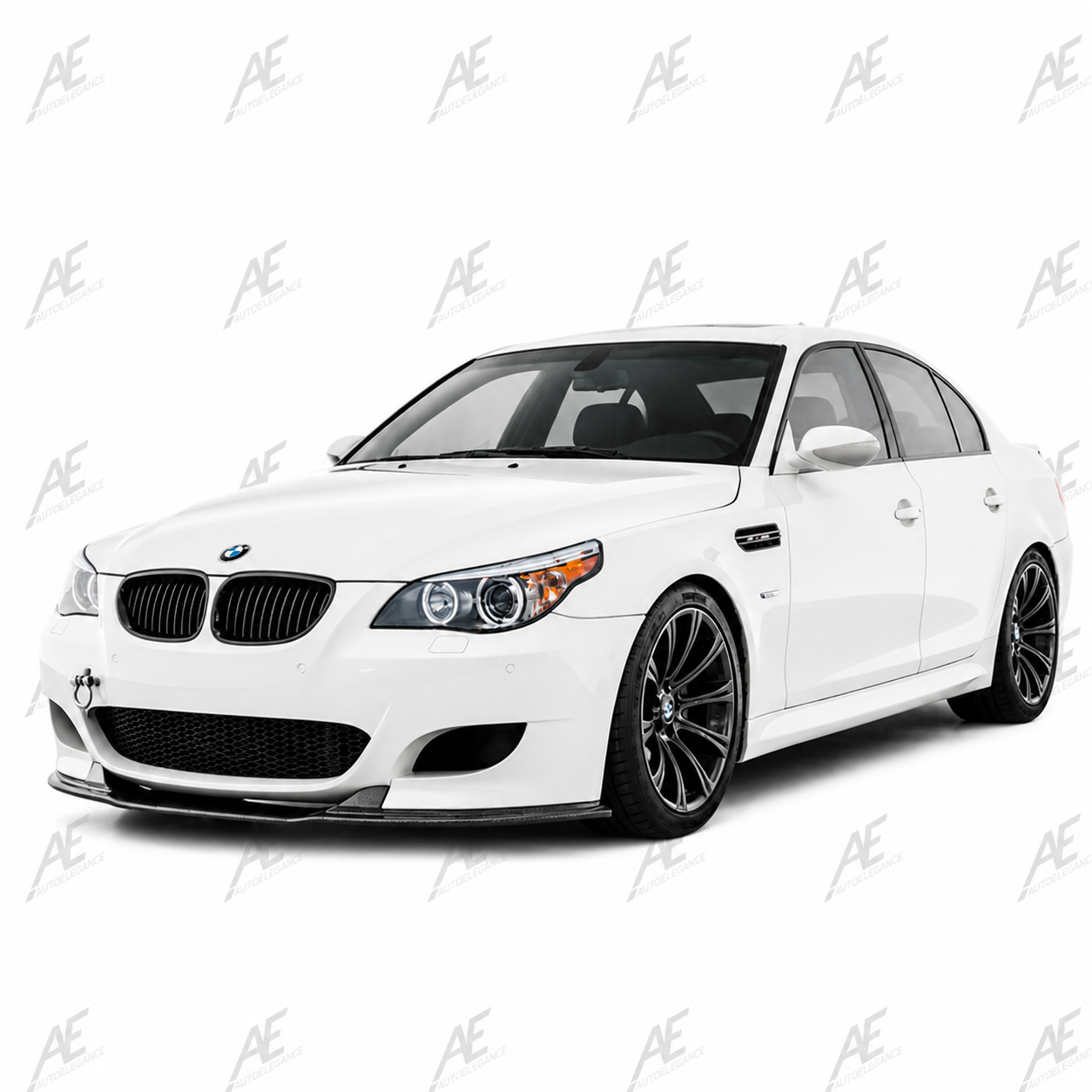 💕ART.9939 SPLITTER BMW E60 2003+ SOLO PER PARAURTI M5STYLE  NERO LUCIDO 💕