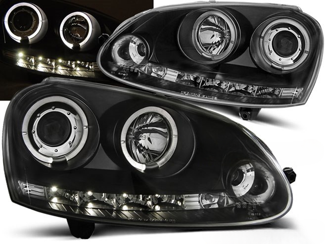 💫ART.6268 FARI OCCHI D'ANGELO NERI per VW GOLF 5 2003-2009💫