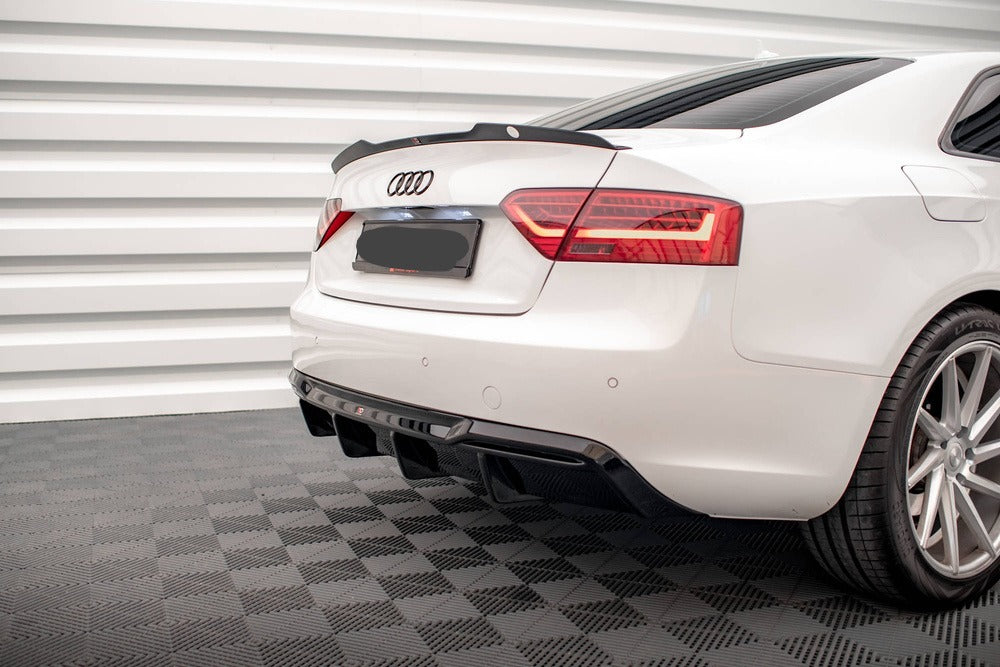 DIFFUSORE PER Audi A5 Sportback 8T Facelift 2012-2016 STANDARD (doppio scarico su un lato) - NEROL UCIDO