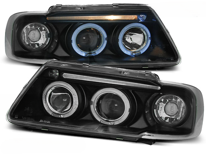 FARI ANTERIORI ANGEL EYES NERO adatti per AUDI A3 8L 08.96-08.00