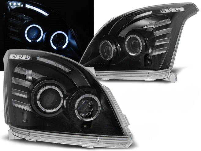 💫ART.6278 FARI OCCHI D'ANGELO NERI per TOYOTA LAND CRUISER 120 2003-2009💫