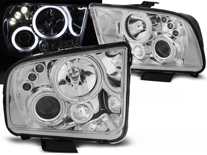 FARI CROMATI ANGEL EYES ADATTI COMPATIBILI PER FORD MUSTANG 04-09
