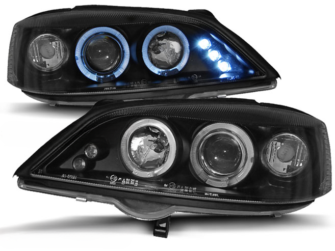 FARI ADATTI COMPATIBILI PER OPEL ASTRA G 02.98-02.04 ANGEL EYES NERO