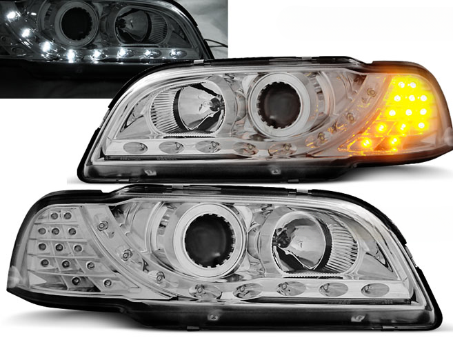 FARI ADATTI COMPATIBILI PER VOLVO S40/V40 02.96-04.00 NERO LUCE DIURNA