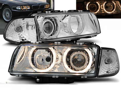 FARI ANGEL EYES CROMATI ADATTI PER BMW E38 06.94-08.98
