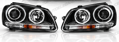 ART.6551 FARI ANTERIORI ADATTO PER  VW GOLF 5 2003-2009 SPORT NERI