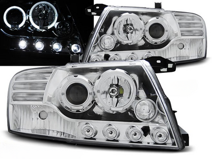 💫ART.6244 FARI OCCHI D'ANGELO CROMATI per MITSUBISHI PAJERO V60 2000-2006💫