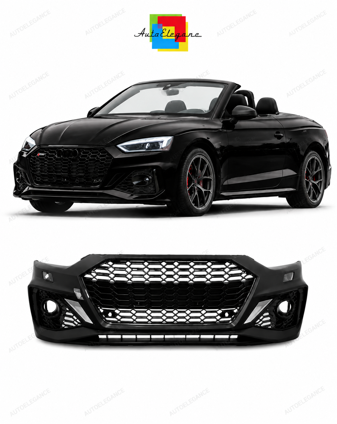 💕PARAURTI ANTERIORE AUDI A5 17-20 LOOK RS5 PDC SRA💕