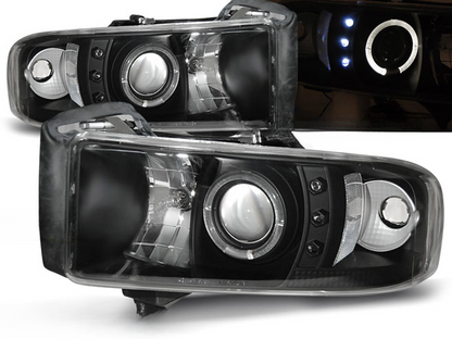 FARI ADATTI PER DODGE RAM 94-01 ANGEL EYES NERO