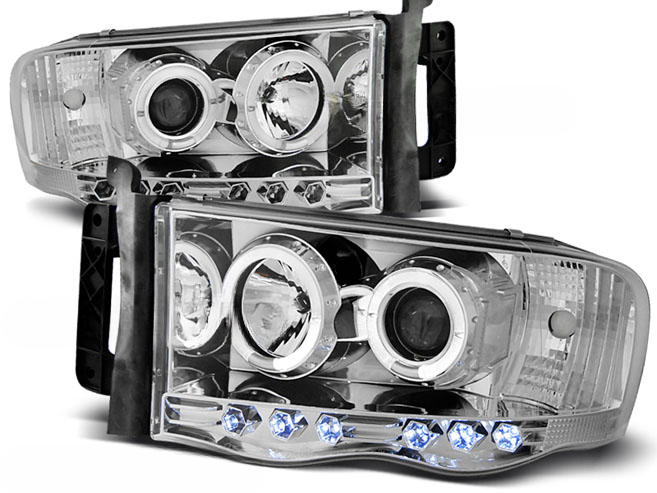 FARI ANGEL EYES ADATTI PER CROMATI DODGE RAM 02-06