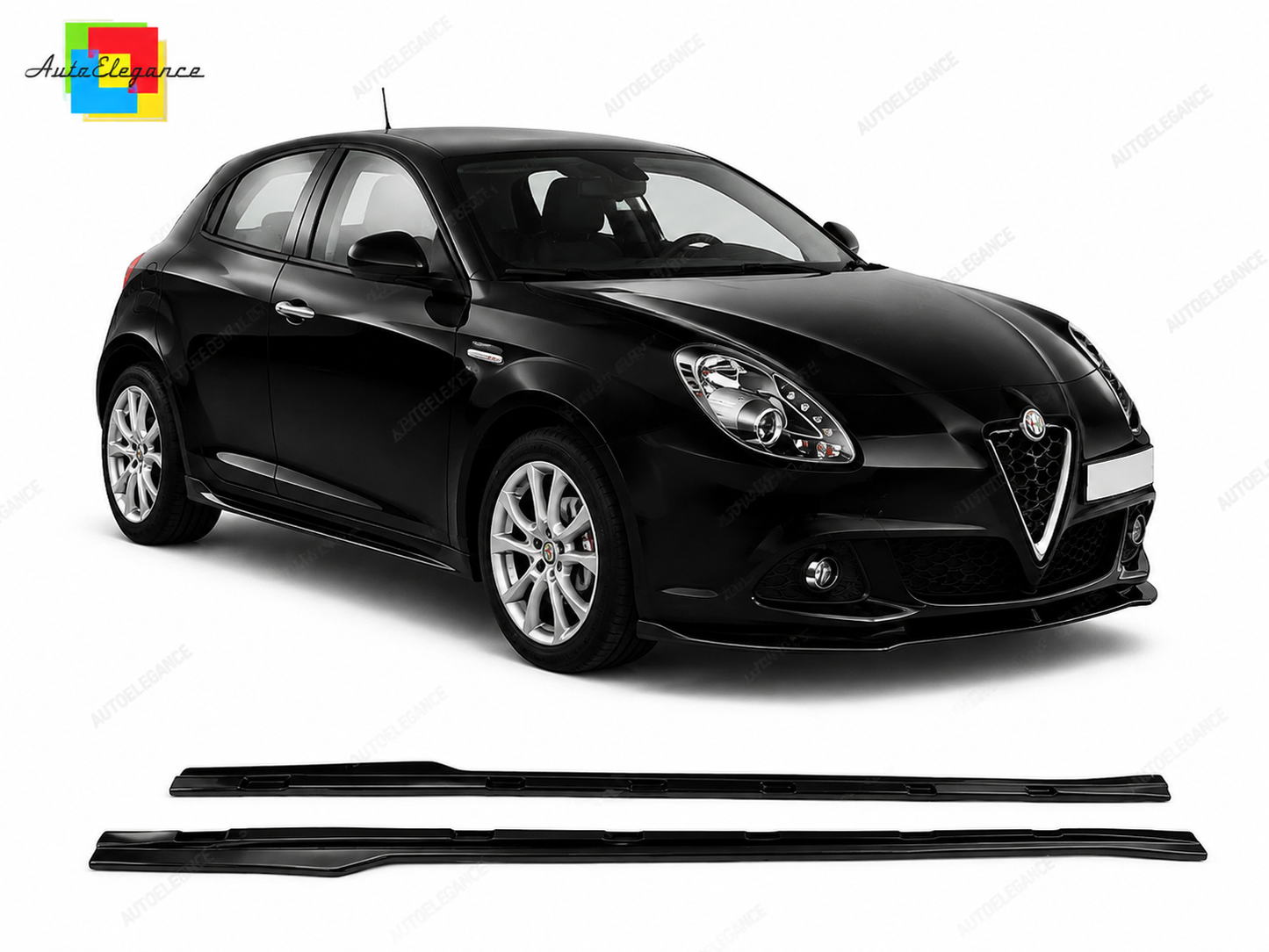 👉Minigonne Laterali Prolunghe Alfa Romeo Giulietta 10-20 ABS Nero Lucido👈