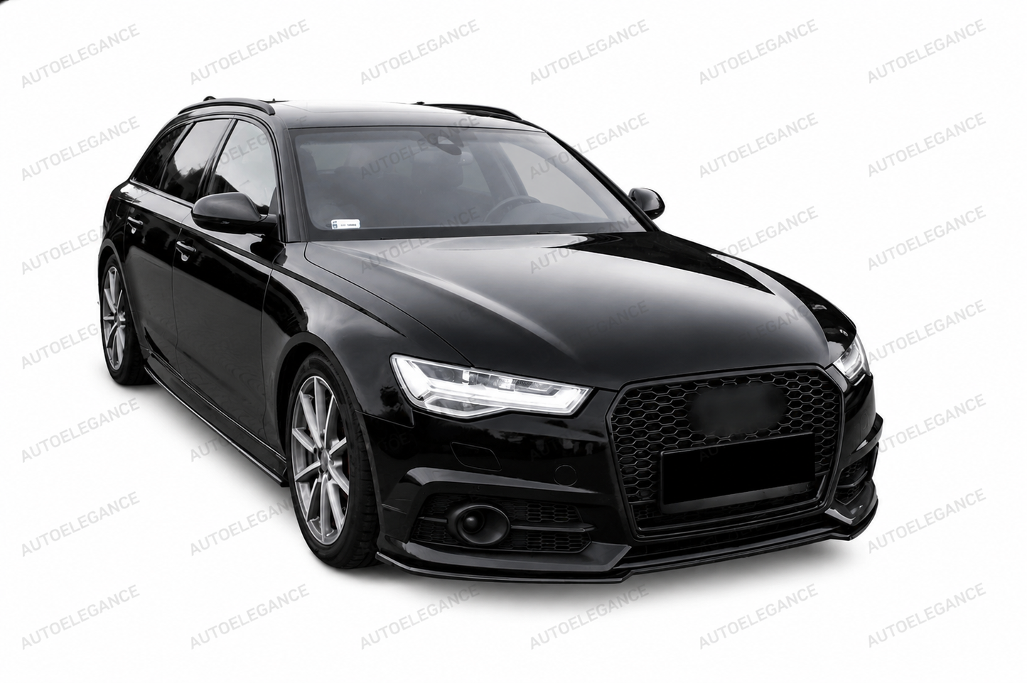 💫ART.0053 SPLITTER ANTERIORE PER AUDI A6 4G C7 LIP NERO LUCIDO ABS💫