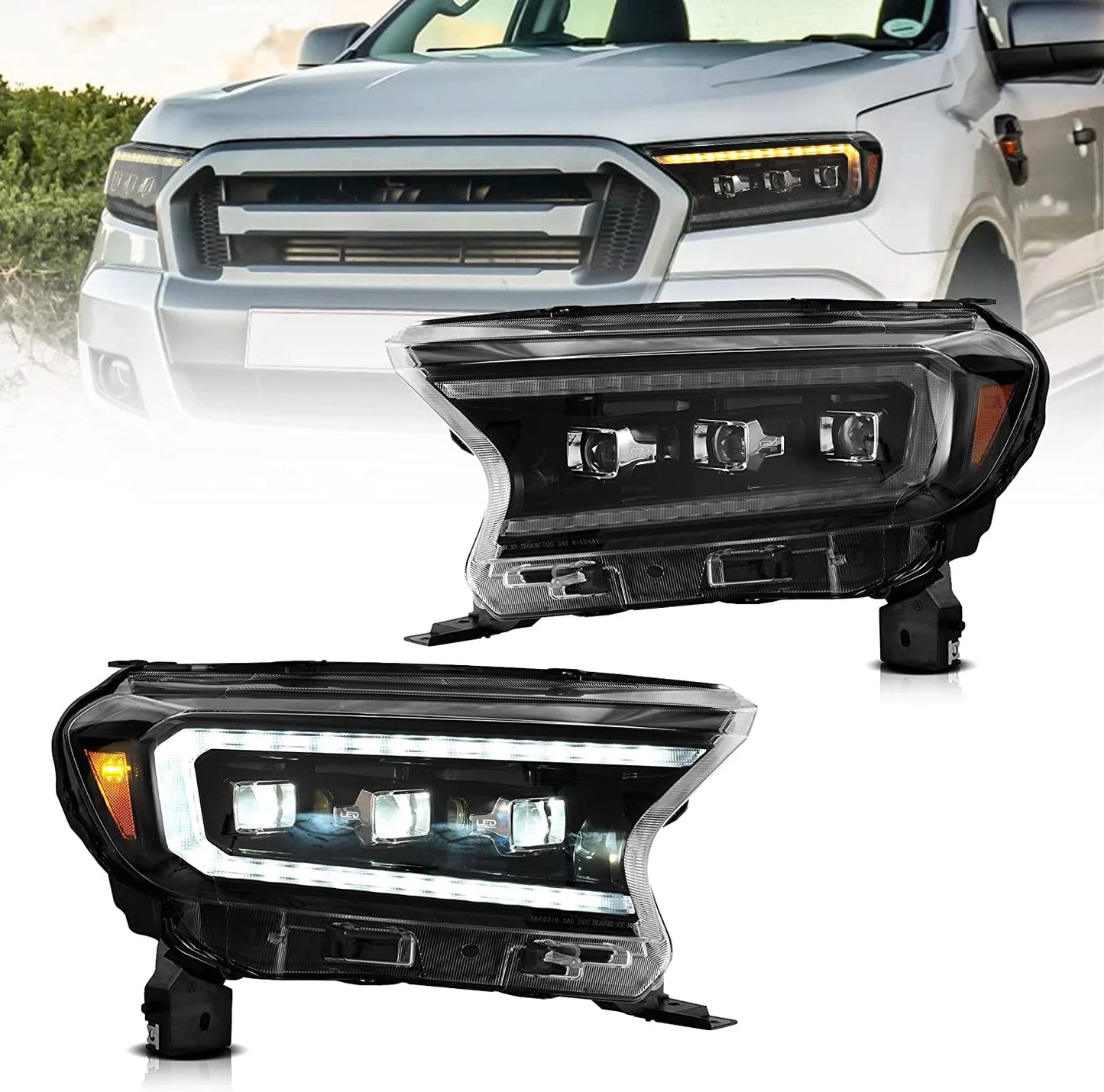 Proiettore Matrix e fari Full LED per Ford Ranger 2015-UP (non per modelli americani)