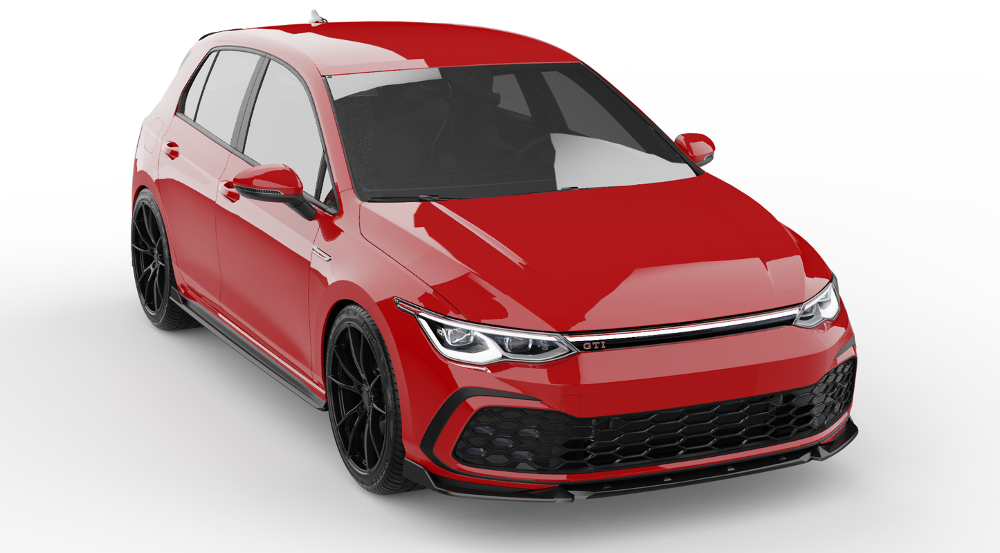 4566 ⭐Minigonne laterali adatte per Volkswagen Golf Mk8 GTI GTD R-Line 20–24⭐