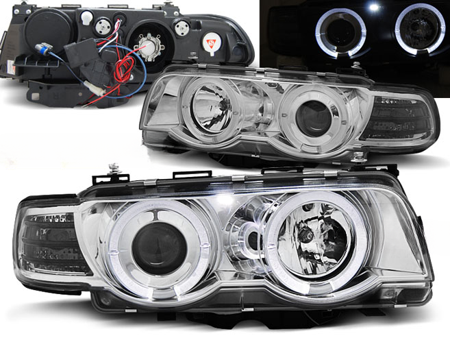 FARI ALLO XENO ANGEL EYES CHROME ADATTI COMPATIBILI PER BMW E38 09.98-07.01