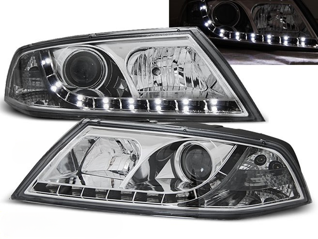 💫ART.6529 FARI DAYLIGHT CROMATI per SKODA OCTAVIA 2 2004-2008💫