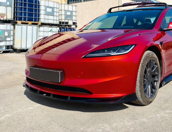 💕ART.9545  SPLITER  Tesla Model 3 Mk1 NERO  LUCIDO💕