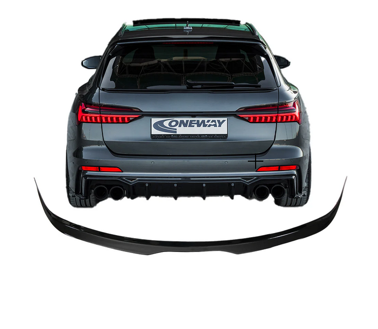 💕ART.1852 SPOILER AUDI  A6 C8 2019+ AVANT S6 SLINE NERO LUCIDO ALA💕