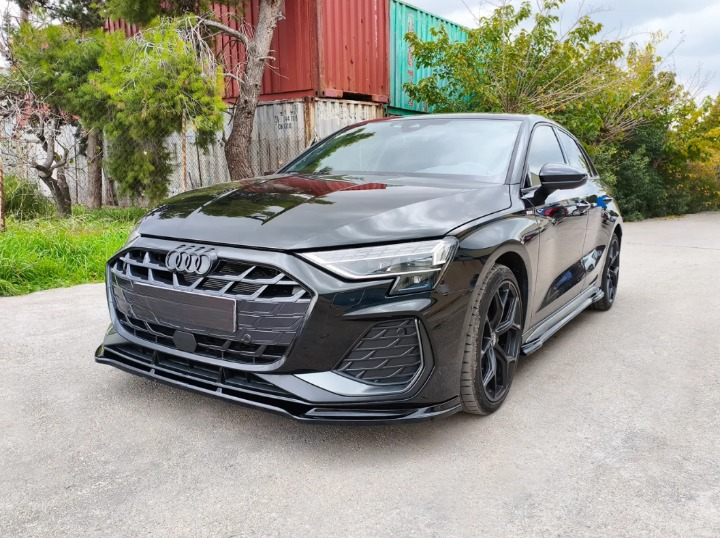 💕ART.9636 Splitter anteriore Audi S3 / A3 S-Line 8Y Facelift NERO LUCIDO💕