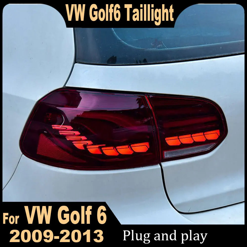 💎FANALI POSTERIORI ADATTI PER VW GOLF VI 2009-2013 ROSSO💎