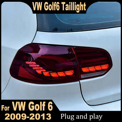 💎FANALI POSTERIORI ADATTI PER VW GOLF VI 2009-2013 ROSSO💎