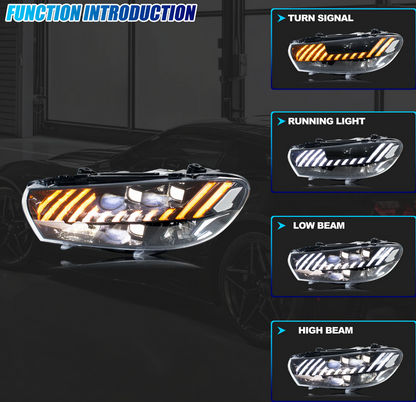 💕 FARI  ANTERIORI FULL  LED VW Scirocco 3 TSI TDI R 2009-2017 DRL💕