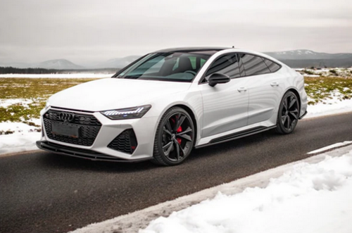 💕ART.2160 SOTTO MINIGONNE AUDI A6 C8 RS6 A7 C8 RS7 19-23 NERO LUCIDO (213cm) 💕
