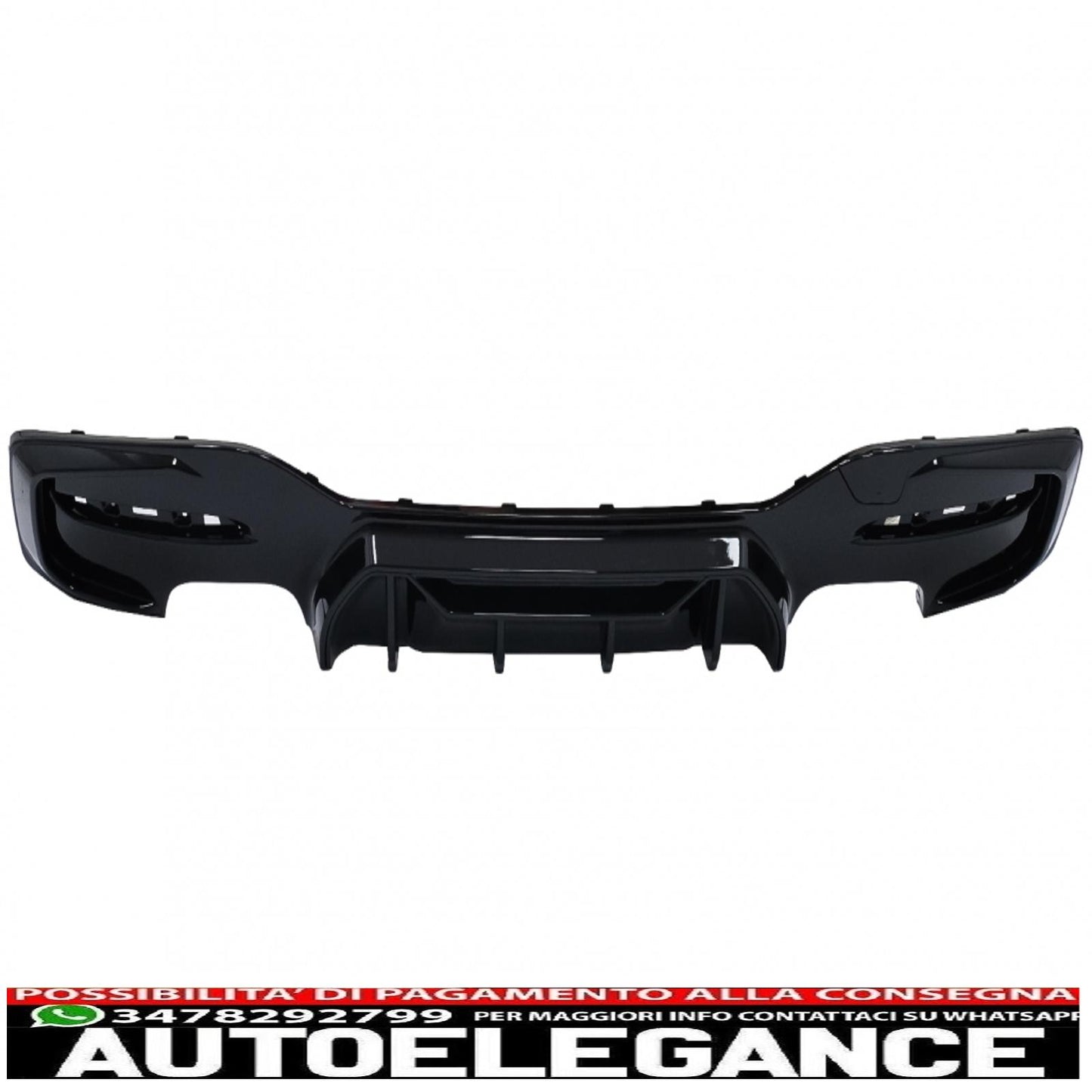 paraurti posteriore spoiler mantovana diffusore doppia doppia uscita adatto per bmw serie 1 f20 f21 lci (2015-2019) pianoforte nero design da competizione