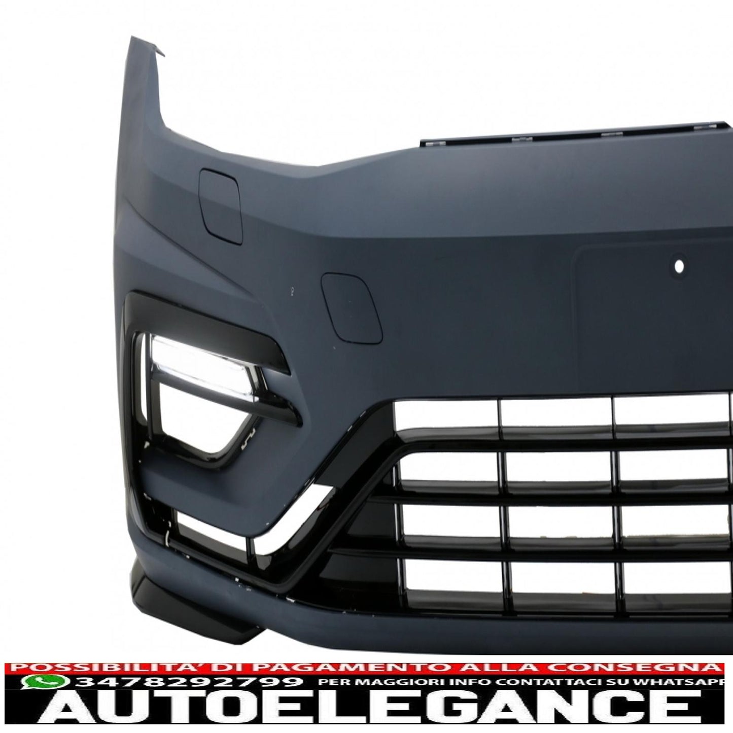 front bumper with led daytime running lights suitable for vw golf 7.5 (2017-2020) r design