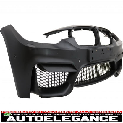 paraurti anteriore con minigonne laterali adatto per bmw serie 3 f30 f31 pre-lci e lci (2011-2018) design m4