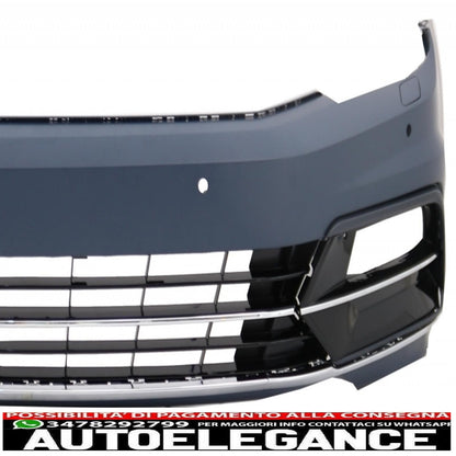 paraurti anteriore con diffusore a mantovana paraurti posteriore doppio scarico adatto per vw passat b8 3g (2015-2018) design r-line