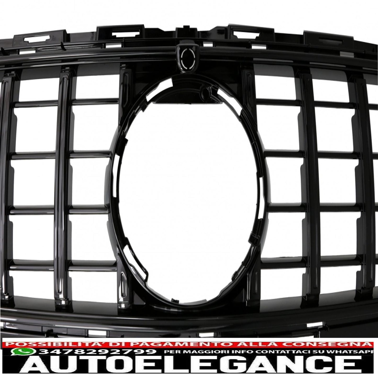 center grille suitable for mercedes e class facelift w213 s213 c238 a238 sport line (2020-up) gt-r design panamericana black
