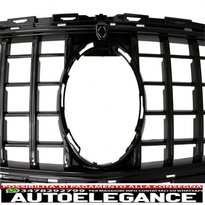 center grille suitable for mercedes e class facelift w213 s213 c238 a238 sport line (2020-up) gt-r design panamericana black
