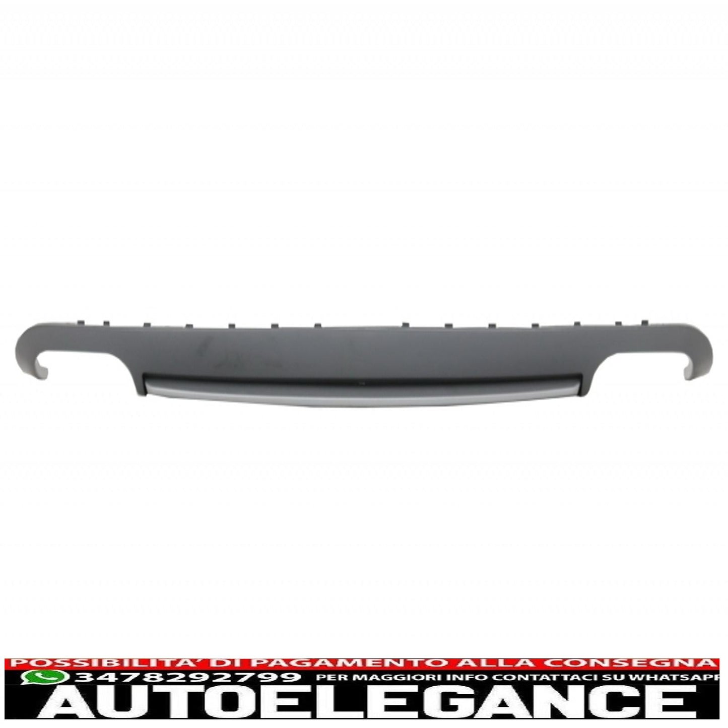 Diffusore mantovana paraurti posteriore adatto per audi a5 8t 4d sportback s-line non restyling (2007-2011) con terminali di scarico