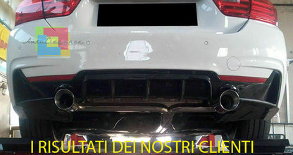 SPOILER POSTERIORE PER PARAURTI M DIFFUSORE BMW SERIE 4 F32 F33 F36 NERO LUCIDO