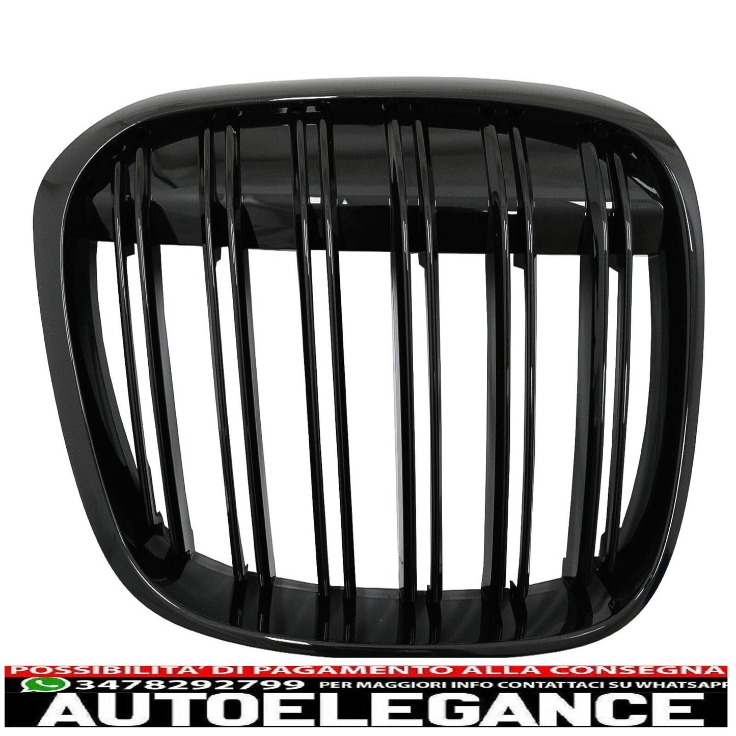 Grilles for BMW X1 SUV F48 Pre-LCI 06.15-19 Double M Look Gloss Black 