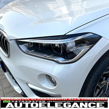 parafanghi brutto sguardo nero lucido per bmw x1 f48 2015-2019 (pre-lci)-mostra il titolo originaletesto originalescheinwerferblenden böser blick schwarz glanz für bmw x1 f48 2015-2019 (vor-lci)