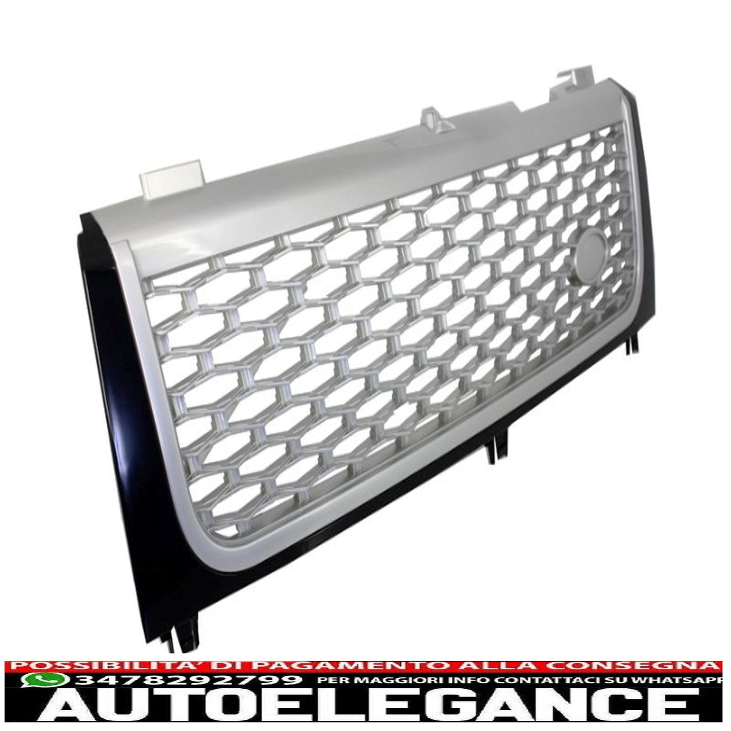 griglia centrale nero-argento prese d'aria laterali nere adatta per land rover vogue iii l322 (2002-2005) autobiografia edizione sovralimentata