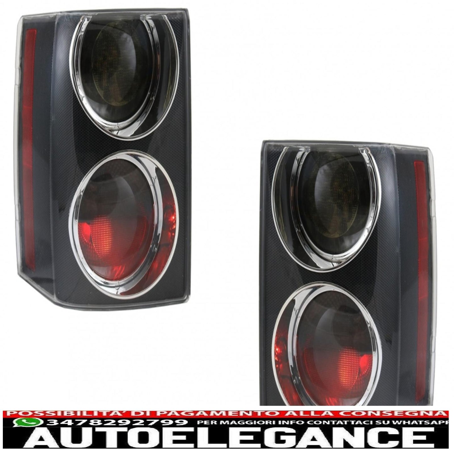 Rear lights suitable for Land Range Rover Vogue III L322 (2002-2009) Halogen Bulb Supercharged Facelift Smoke Edition design