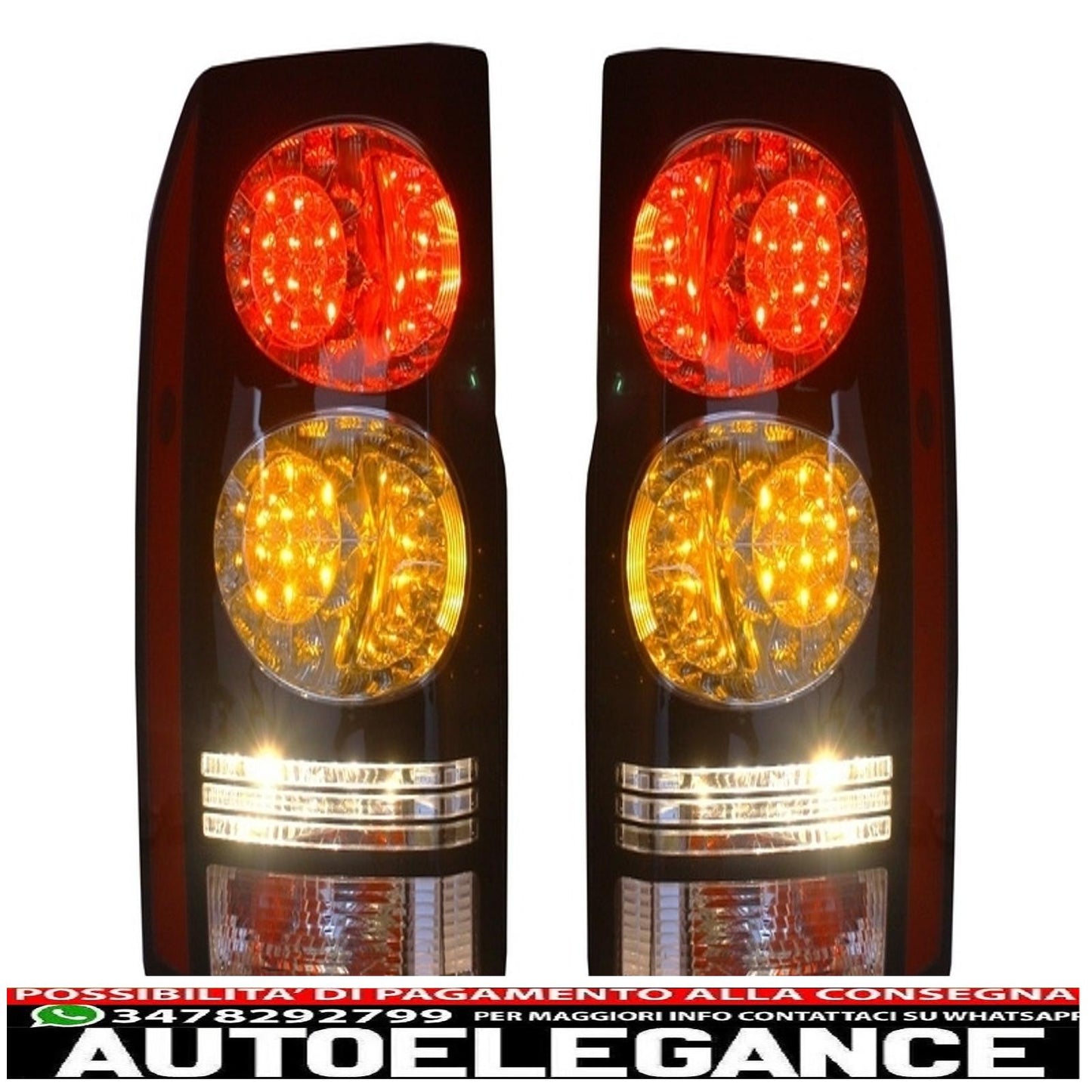LED rear lights suitable for Land Rover Discovery III 3 and IV 4 (2004-2016) black conversion to restyling look