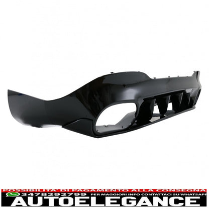 diffusore posteriore e terminali di scarico argento adatti per mercedes cla x118 shooting Brake c118 coupe sport line (2019-up) design cla35