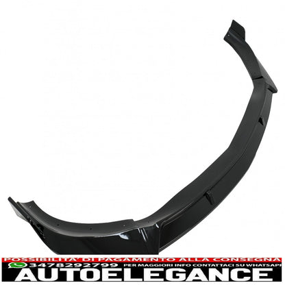 Front Bumper Spoiler Lip Extension Fit For Mercedes CLA C117 X117 Sport Line (2016-2018) Piano Black 