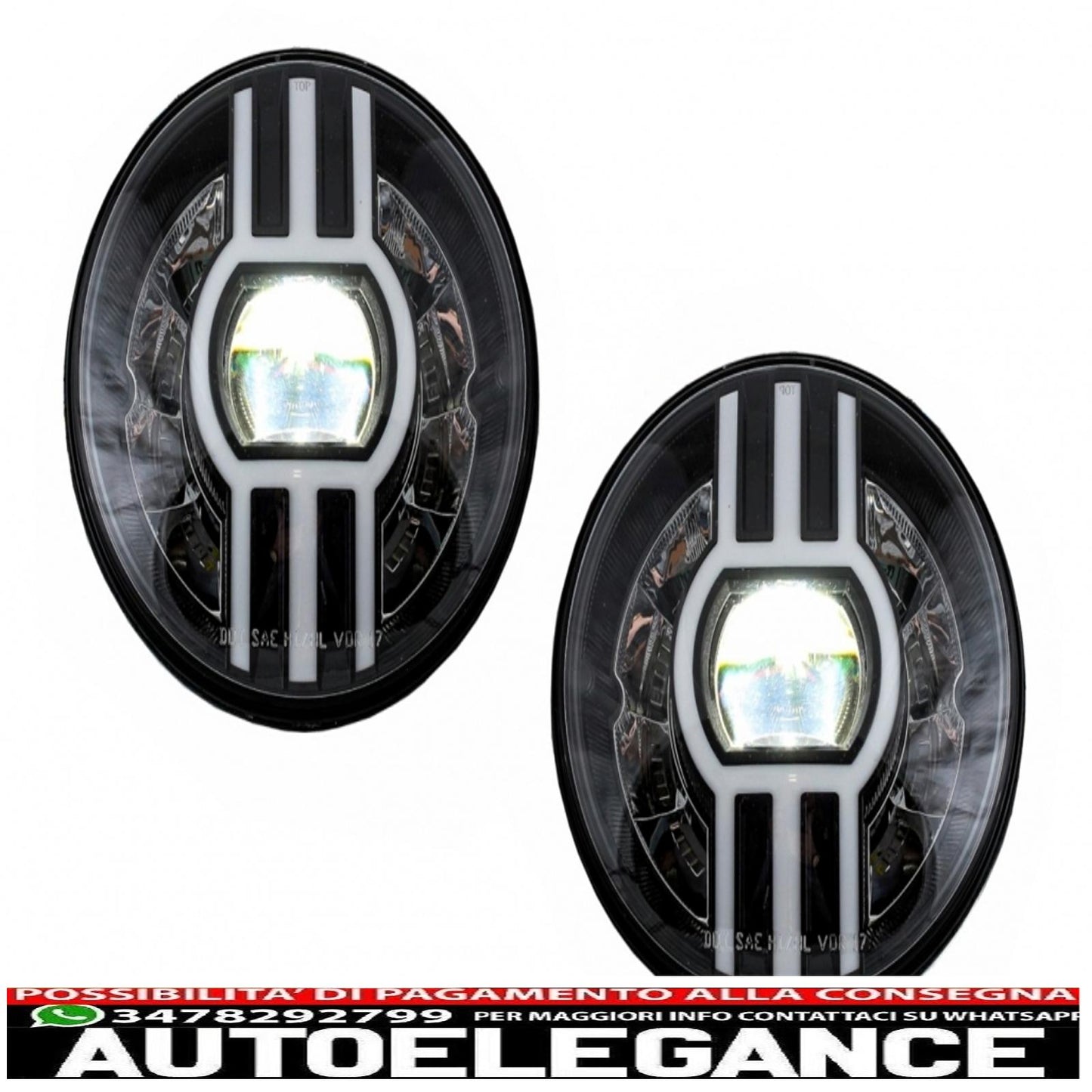 7 Inch Cree LED Headlights Drl Fit For Jeep Wrangler JK TJ LJ Defender Mercedes W463 Black