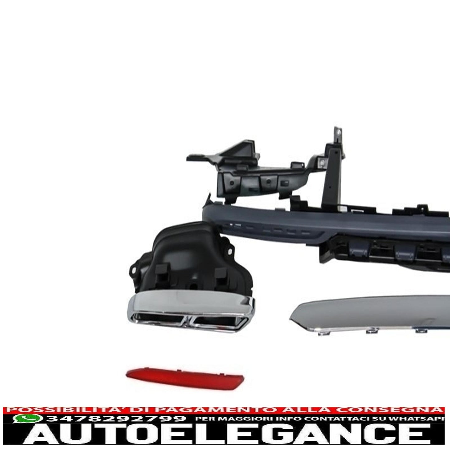 Air Diffuser Exhaust Muffler Tips Fit For Mercedes S Class W222 Sport Line Package (2013-06.2017) S65 Design