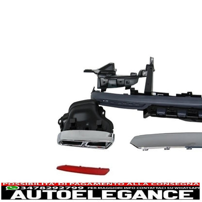 Air Diffuser Exhaust Muffler Tips Fit For Mercedes S Class W222 Sport Line Package (2013-06.2017) S65 Design