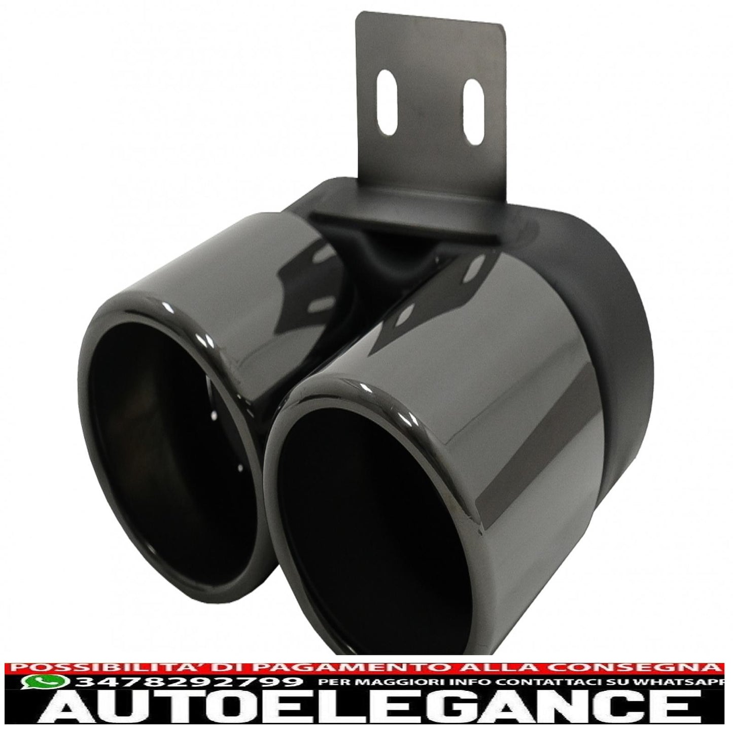 Punte marmitta di scarico adatte per bmw serie 5 f10 f11 (2011-2017) m5 lci design nero