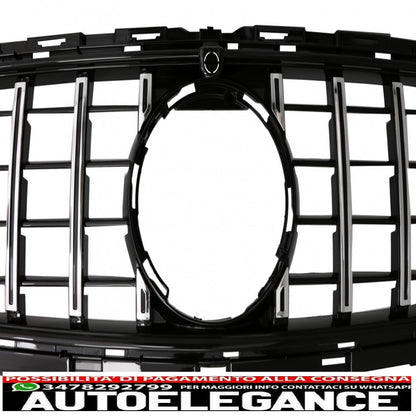 griglia centrale adatta per mercedes classe e facelift w213 s213 c238 a238 sport line (2020-up) gt-r design panamericana cromata