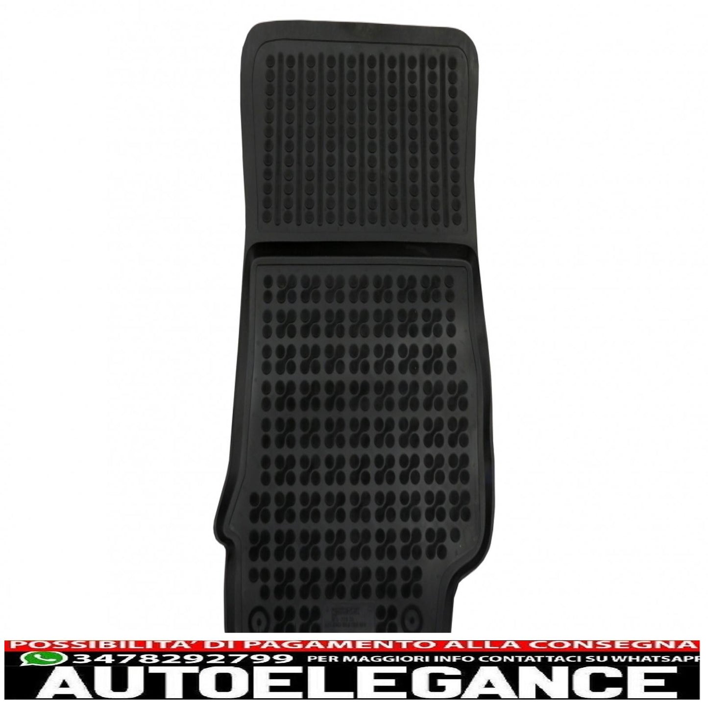 Black rubber mats suitable for alfa romeo giulia (952) 4x2 (2016-up)